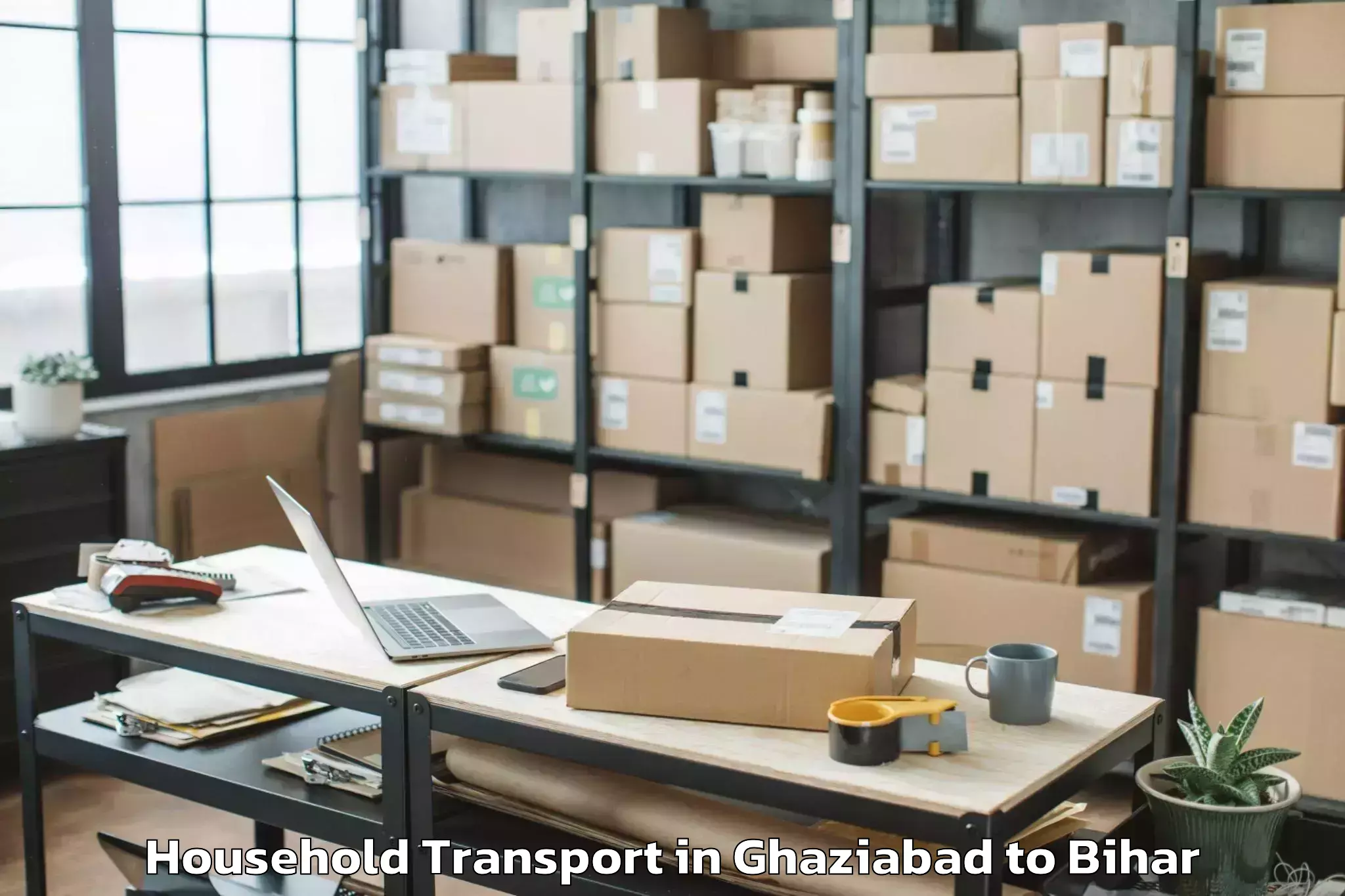 Book Ghaziabad to Bagaha Household Transport Online